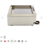  Επαγγελματική σχάρα ομαλή - ηλεκτρική - διπλή μονάδα - 60cm βαθιά